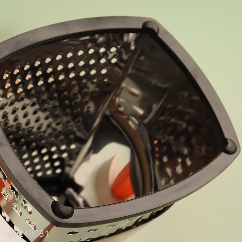 China Imports 8 Inch Cheese Grater Stainless Steel 4-Sided Box Grater for Vegetables