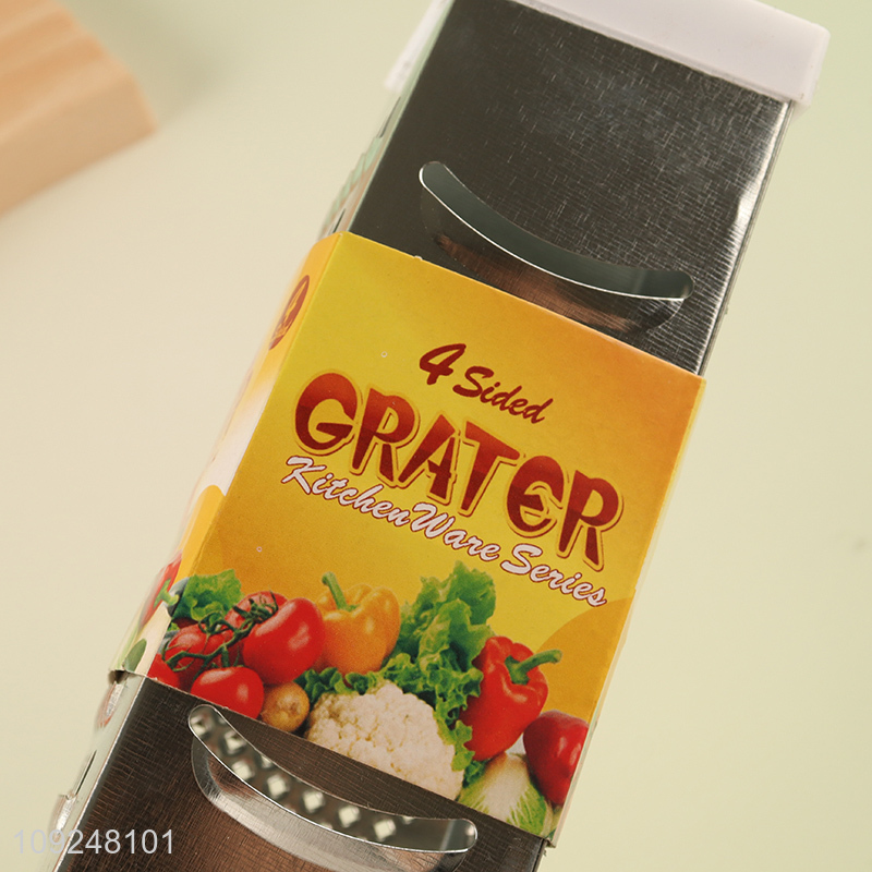 New Arrival Cheese Grater 4-Sided Cheese Box Grater for Vegetables Potatoes Carrots