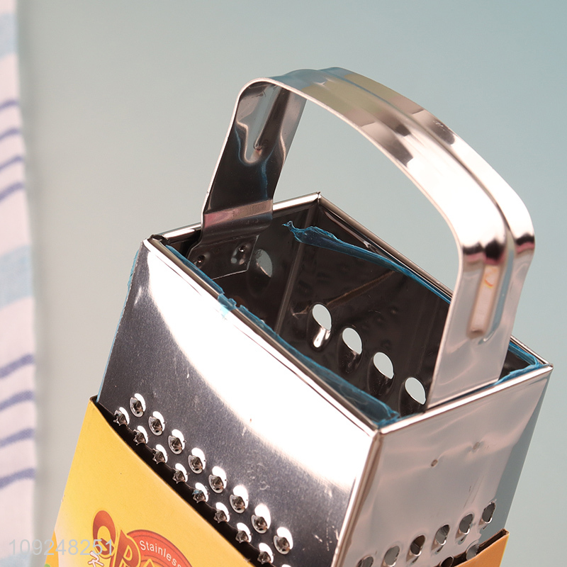 Factory Supply Cheese Grater Stainless Iron 4-Sided Box Grater for Potatoes Carrots