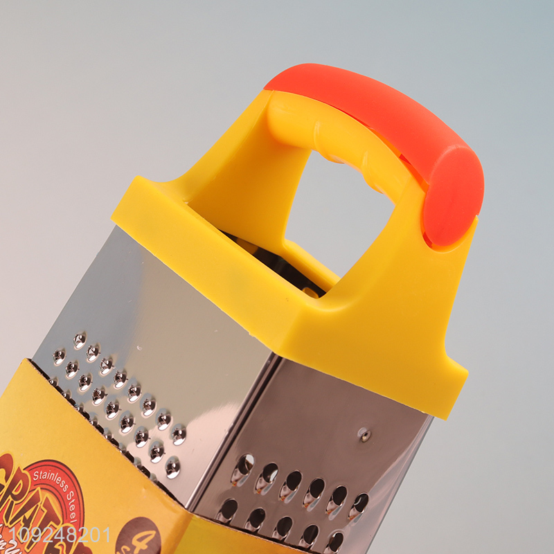 Hot Selling Cheese Grater Stainless Iron 4 Sides Box Grater for Vegetables Potatoes