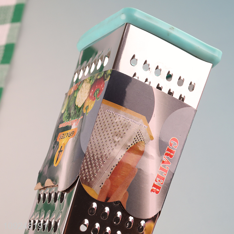 Good Quality Cheese Grater Stainless Iron 4-Sided Box Grater Kitchen Gadgets Tools
