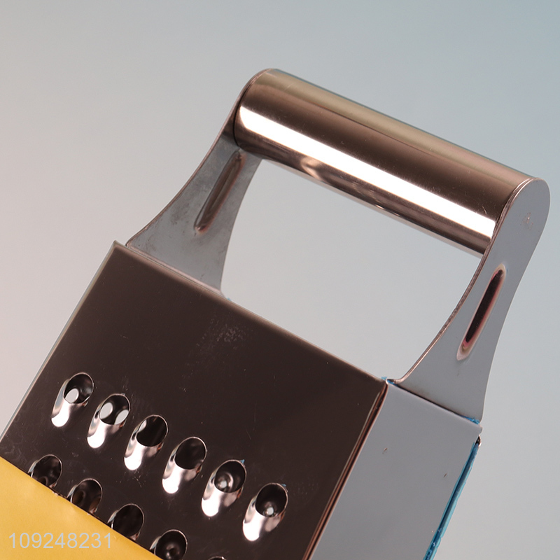 Factory Price Cheese Grater Stainless Iron 4-Sided Box Grater for Cheese Ginger Carrot