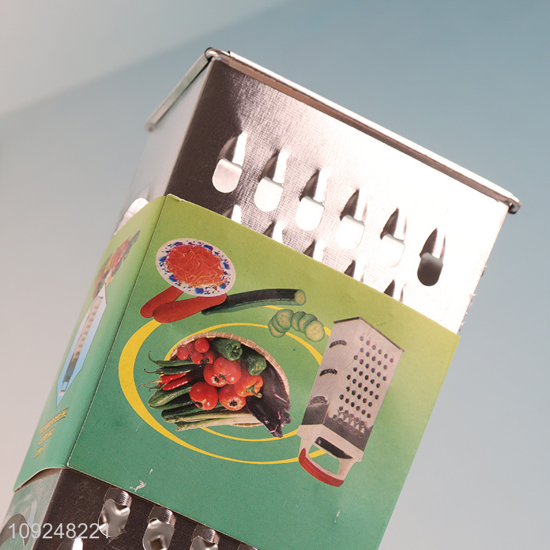 New Product Cheese Grater Non-Slip 4 Sides Box Grater for Vegetables Potatoes Ginger
