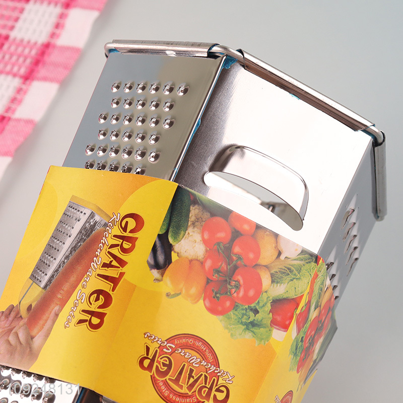 High Quality Cheese Grater Non-Slip 6 Sides Box Grater for Vegetables Potatoes Ginger