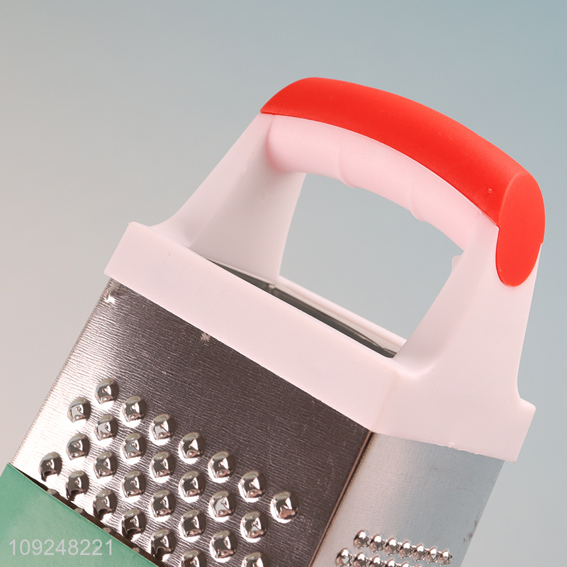 New Product Cheese Grater Non-Slip 4 Sides Box Grater for Vegetables Potatoes Ginger
