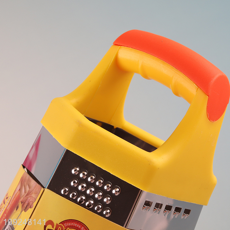 New Product Cheese Grater Stainless Iron 6-Sided Box Grater for Cheese Ginger Carrot