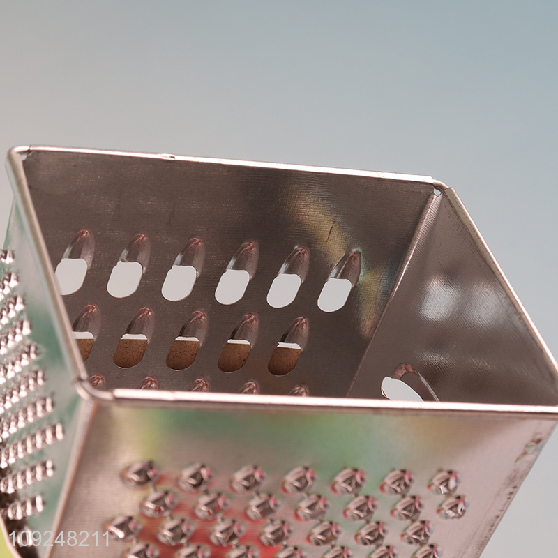 High Quality Cheese Grater 4-Sided Box Grater Multi-Function Box Grater with Handle