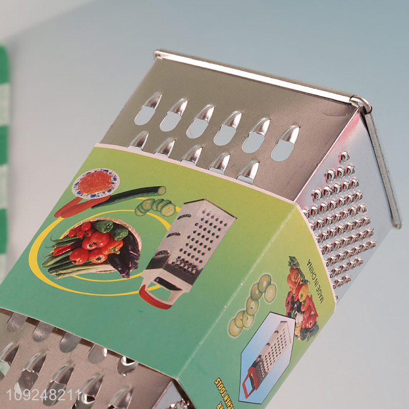 High Quality Cheese Grater 4-Sided Box Grater Multi-Function Box Grater with Handle