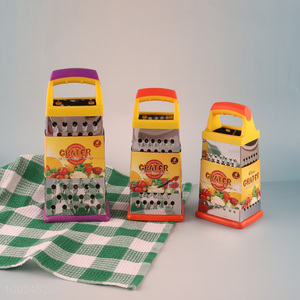 Hot Selling Cheese Grater Stainless Iron 4 Sides Box Grater for Vegetables Potatoes
