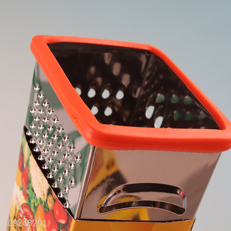 Hot Selling Cheese Grater Stainless Iron 4 Sides Box Grater for Vegetables Potatoes