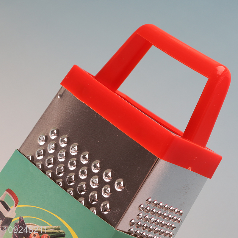 High Quality Cheese Grater 4-Sided Box Grater Multi-Function Box Grater with Handle