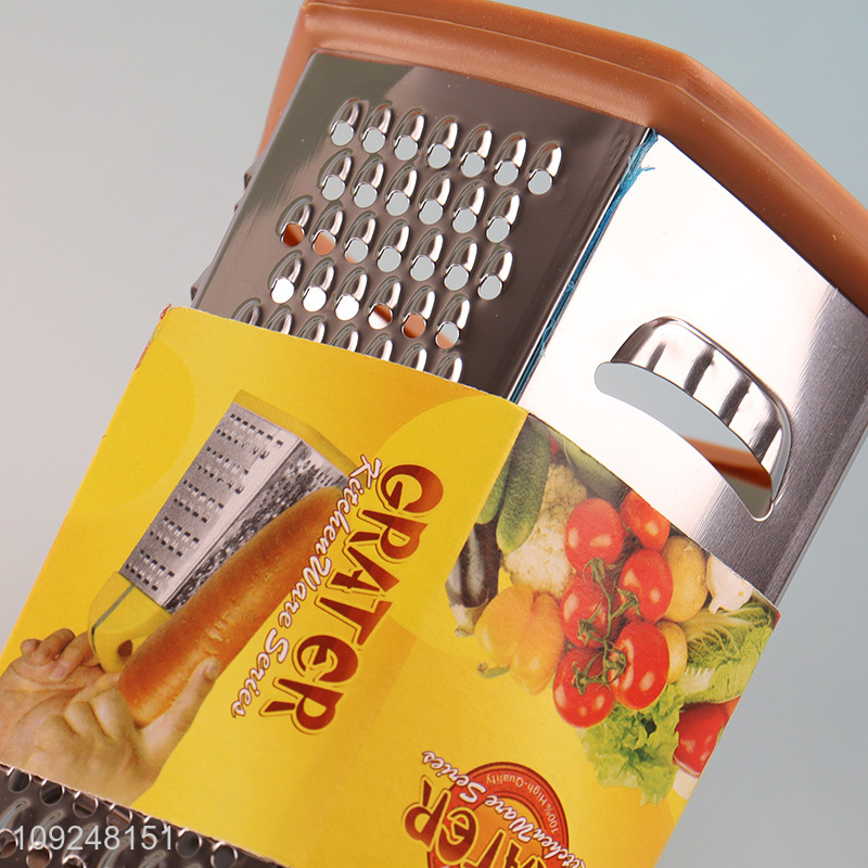Factory Price Cheese Grater Stainless Iron 6 Sides Cheese Box Grater Kitchen Tools