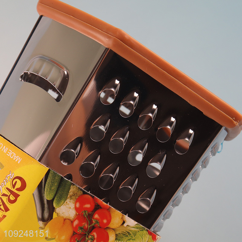 Factory Price Cheese Grater Stainless Iron 6 Sides Cheese Box Grater Kitchen Tools