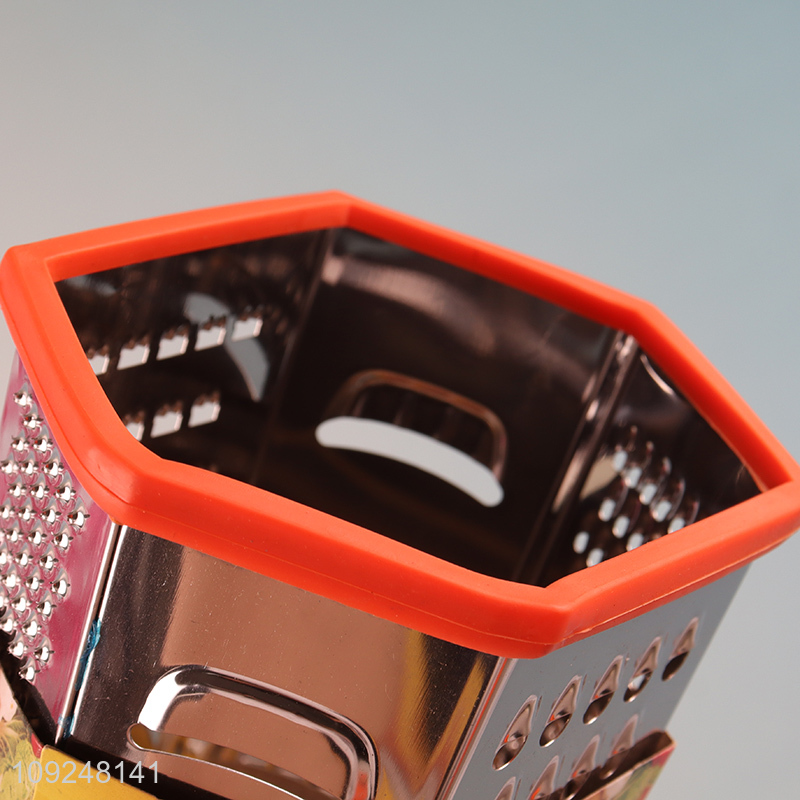 New Product Cheese Grater Stainless Iron 6-Sided Box Grater for Cheese Ginger Carrot