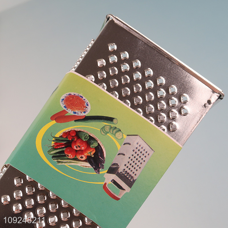 High Quality Cheese Grater 4-Sided Box Grater Multi-Function Box Grater with Handle