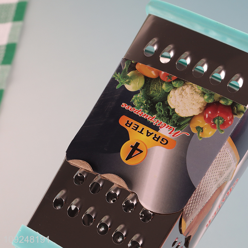 Good Quality Cheese Grater Stainless Iron 4-Sided Box Grater Kitchen Gadgets Tools