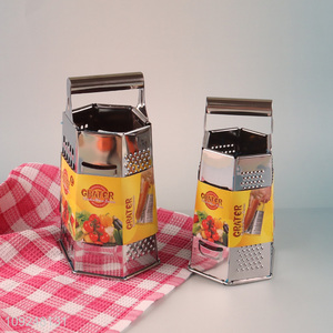 High Quality Cheese Grater Non-Slip 6 Sides Box Grater for Vegetables Potatoes Ginger