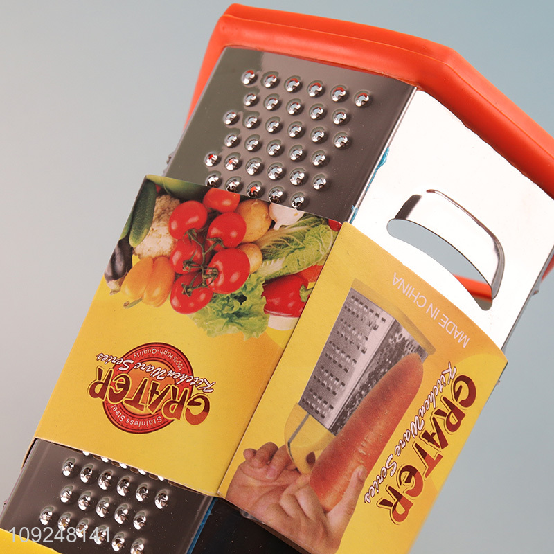 New Product Cheese Grater Stainless Iron 6-Sided Box Grater for Cheese Ginger Carrot