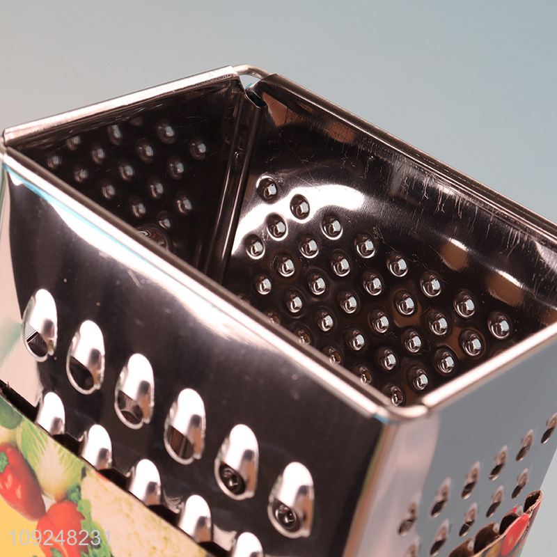 Factory Price Cheese Grater Stainless Iron 4-Sided Box Grater for Cheese Ginger Carrot