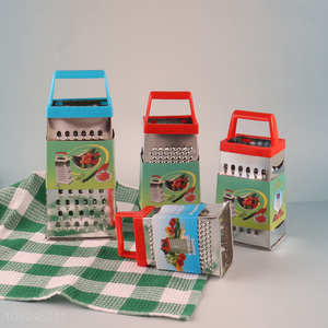 High Quality Cheese Grater 4-Sided Box Grater Multi-Function Box Grater with Handle