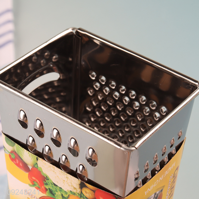 China Imports Cheese Grater Stainless Iron 4 Sides Cheese Box Grater Kitchen Tools