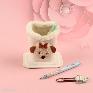Top selling cartoon school office stationery storage pen holder for desktop
