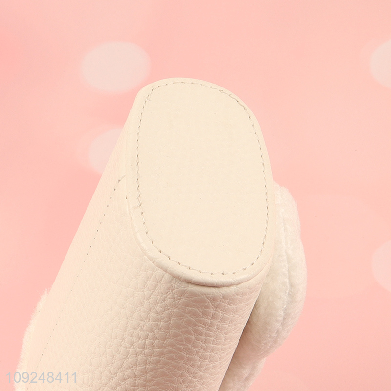 Yiwu market cartoon plush rabbit stationery storage pen holder for desktop