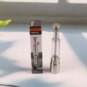 Hot selling kitchen gadget stainless steel pepper spice mill wholesale