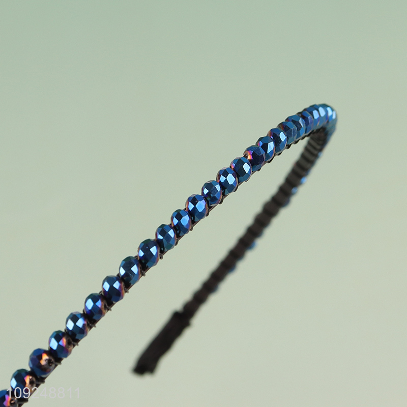 New Product Thin Beaded Headband Fashion Hair Hoop for Women and Girls
