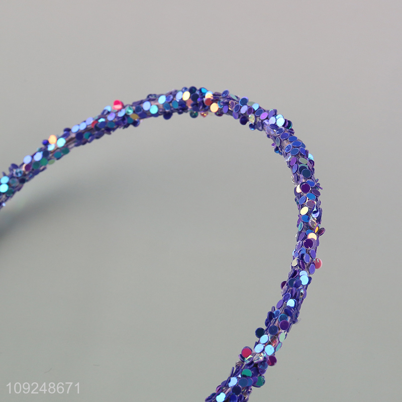 Online Wholesale Glitter Headband Fashion Elegant Hair Hoop for Women & Girls