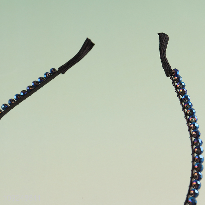 New Product Thin Beaded Headband Fashion Hair Hoop for Women and Girls