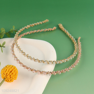 Factory Price Beaded Headband Fashion Non-Slip Hair Hoop Hair Ornaments