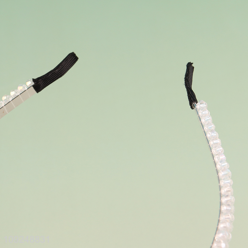 China Imports Beaded Headband Fashion Hair Hoop Elegant Headband for Women