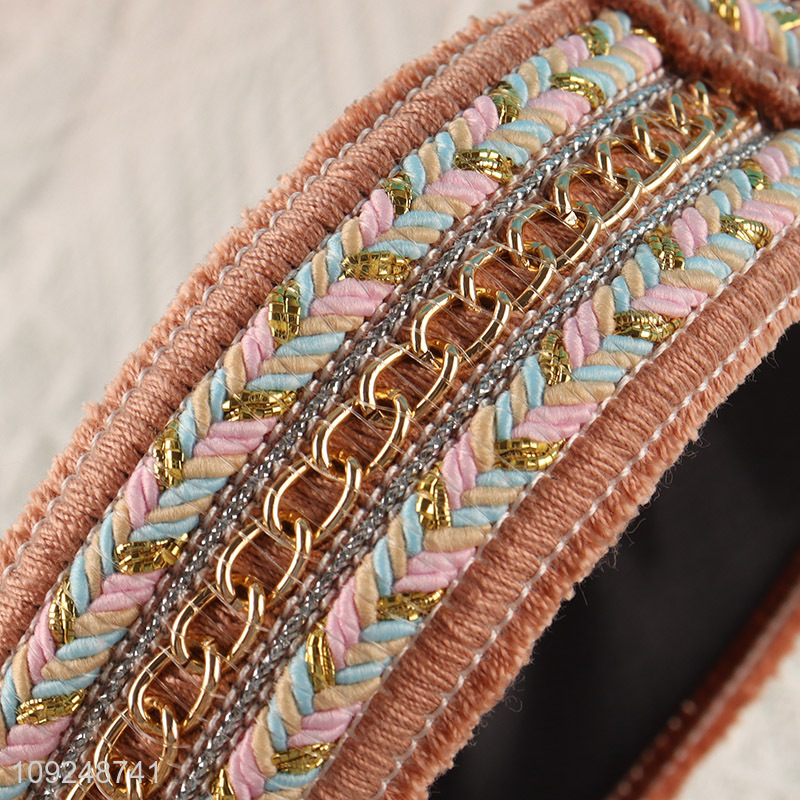 Online Wholesale Bohemia Headband Woven Knotted Hairband Wide Hair Hoop