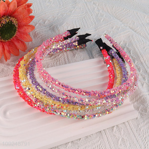 Hot Selling Glitter Headband Fashion Bling Headband Elegant Hair Hoop