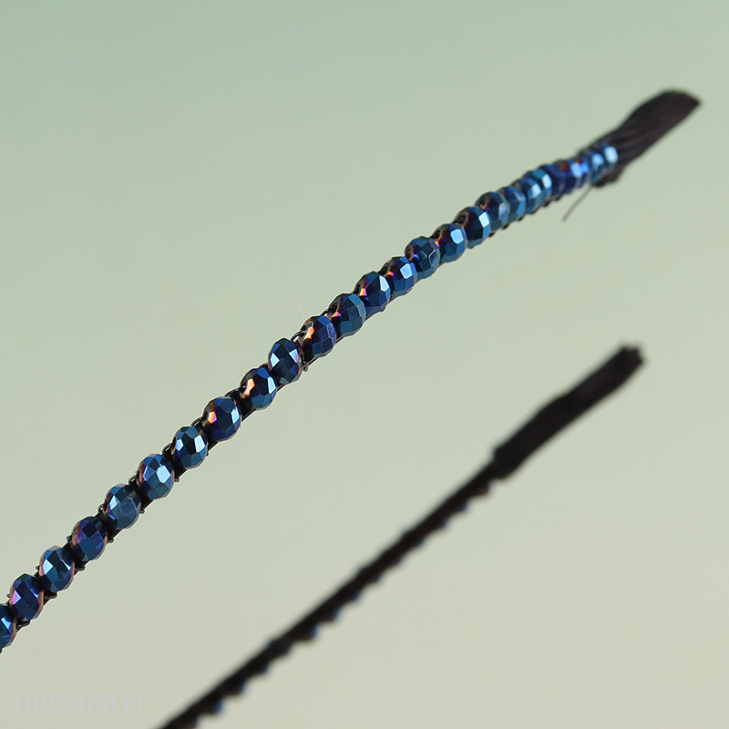 New Product Thin Beaded Headband Fashion Hair Hoop for Women and Girls