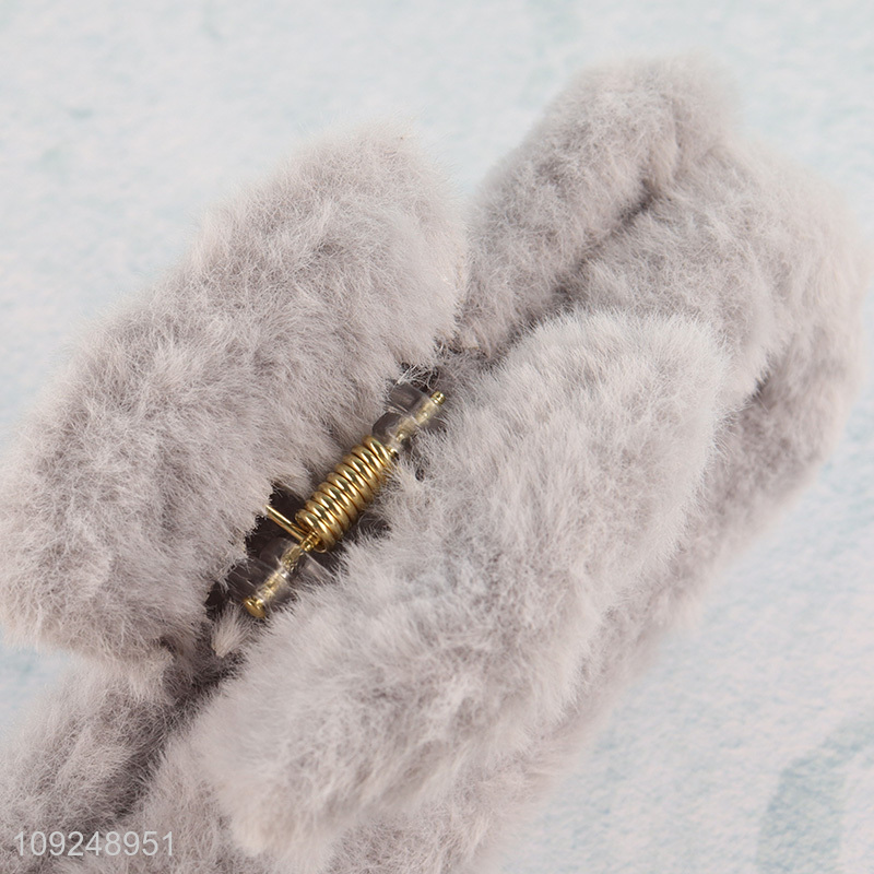 New Arrival Plush Hair Claw Clips Winter Hair Jaw Clips for Women