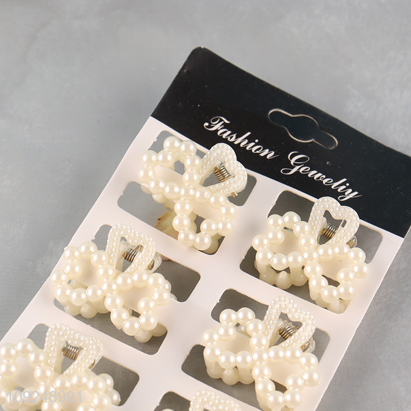 New Product 6PCS Pearl Hair Claw Clips Pearl Hair Clips Hair Accessories