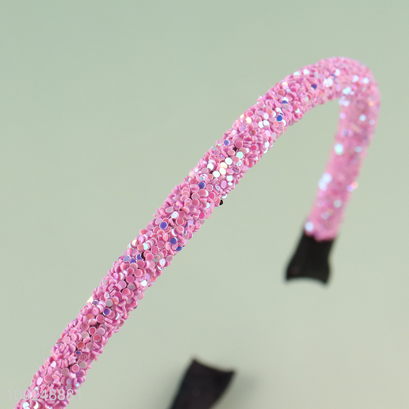 Hot Selling Glitter Headband Fashion Sparkly Hair Hoop for Women & Girls