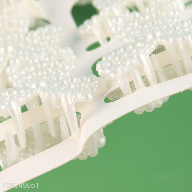 Good Quality 6PCS Pearl Hair Claw Clips Non-Slip Pearl Hair Jaw Clips