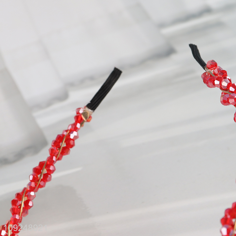 China Imports Beaded Headband Beaded Hair Hoop Fashion Hairbands for Women