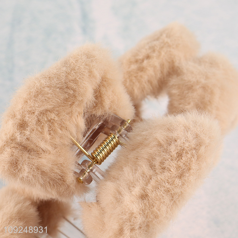 Factory Supply Plush Hair Claw Clips Strong Hold Fashion Hair Clips