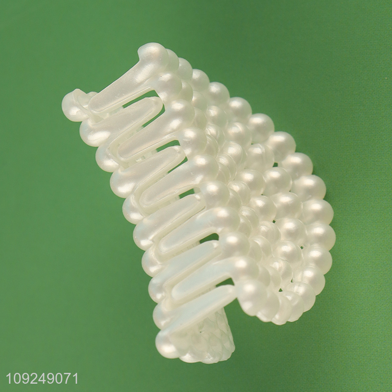 High Quality 6PCS Pearl Hair Claw Clips Strong Hold Fashion Hair Clips