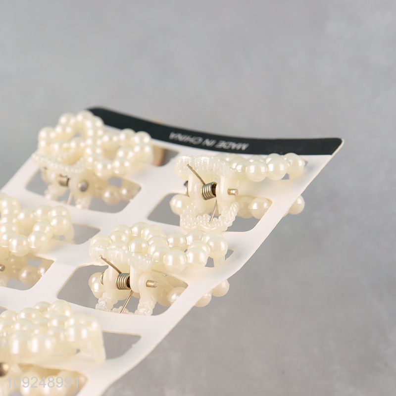 New Product 6PCS Pearl Hair Claw Clips Pearl Hair Clips Hair Accessories