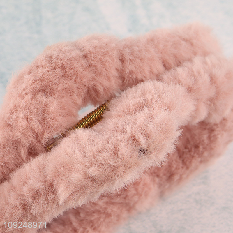 Popular Product Non-Slip Plush Hair Claw Clips for Thin & Thick Hair