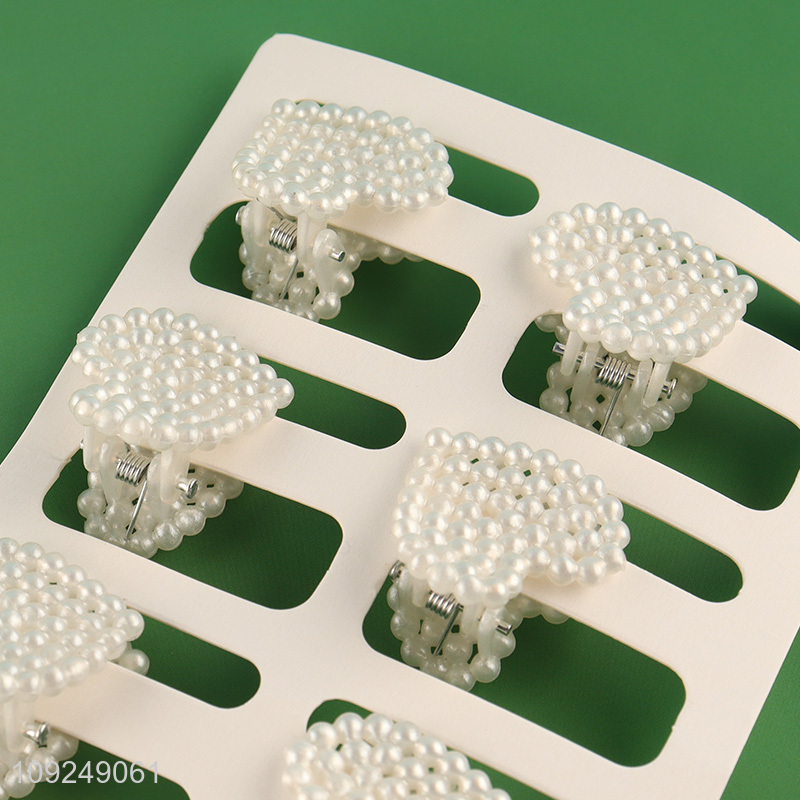 Hot Selling 6PCS Pearl Hair Claw Clips Pearl Hair Clips Hair Accessories