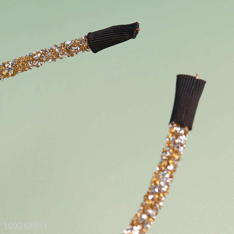 Online Wholesale Glitter Headband Fashion Hair Hoop Party Hairbands for Women