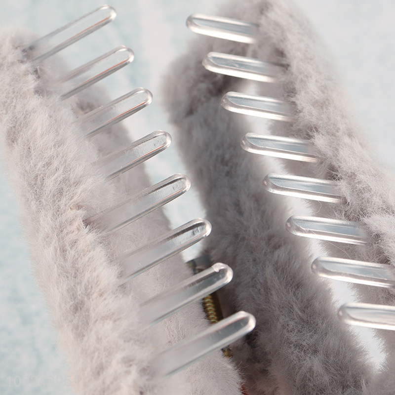 New Arrival Plush Hair Claw Clips Winter Hair Jaw Clips for Women