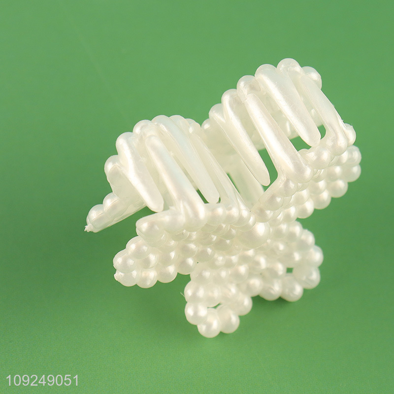 Good Quality 6PCS Pearl Hair Claw Clips Non-Slip Pearl Hair Jaw Clips