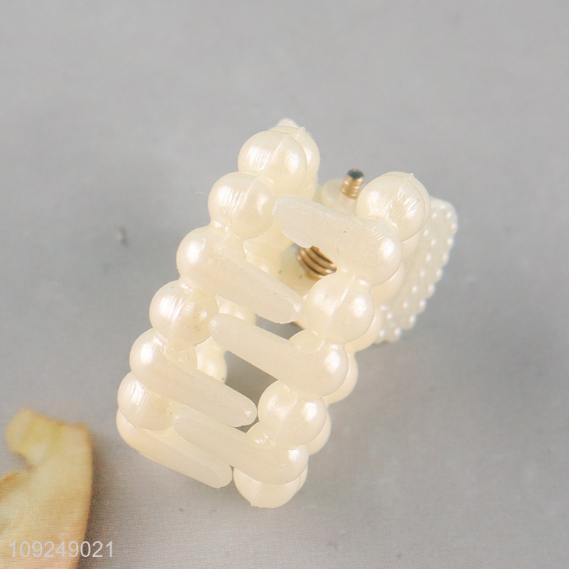 Factory Supply 6PCS Pearl Hair Claw Clips Strong Hold Pear Hair Clips